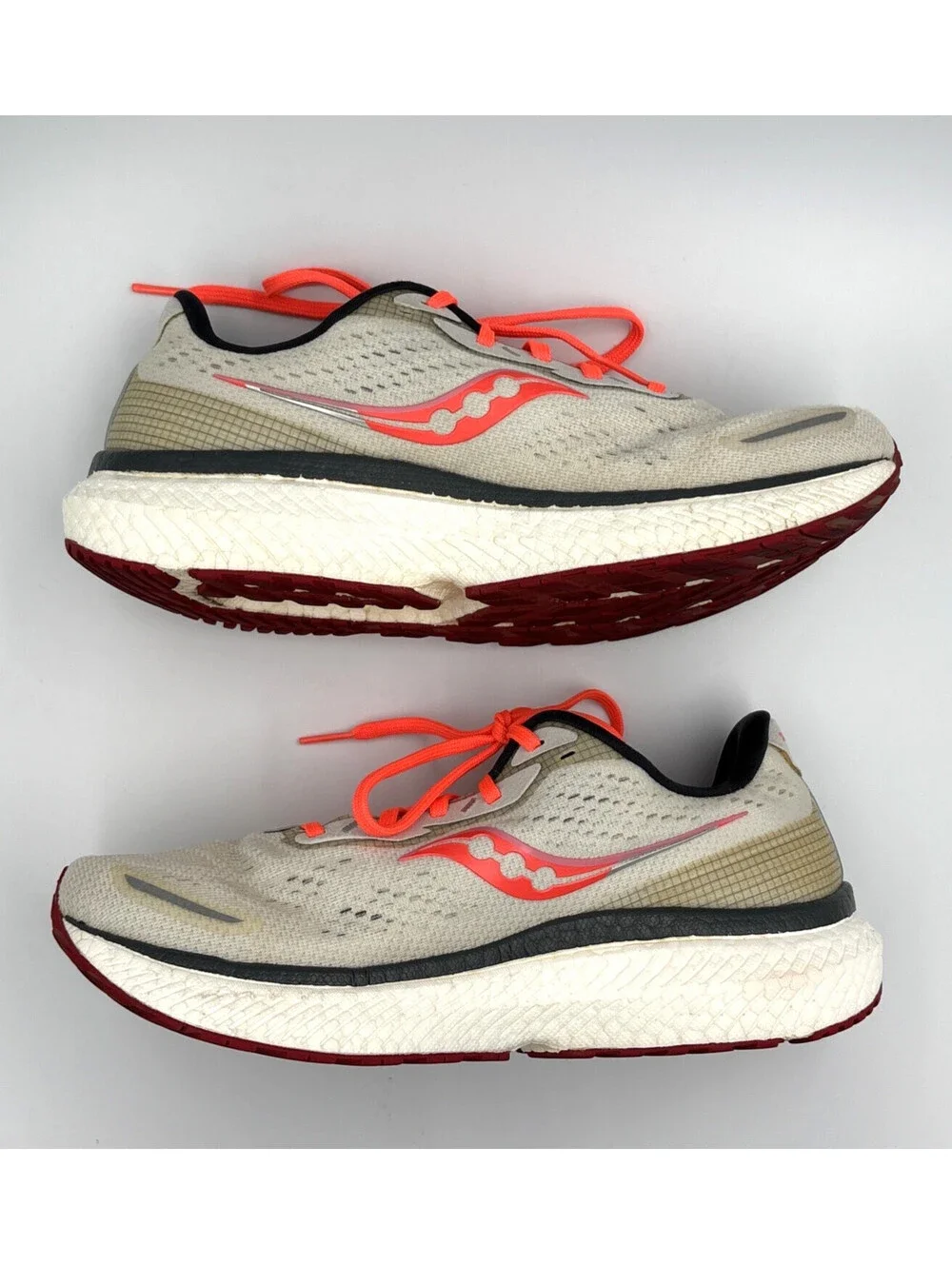 Saucony Triumph 19 Gray Coral Running Shoes Women's 9 S10678-90